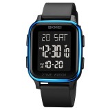 Ceas de barbati Skmei Sport Digital Casual Led Negru/Albastru