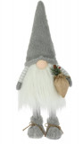 Decoratiune luminoasa Boy Gnome w hat grey, 26x26x65 cm, plus, gri/alb, Excellent Houseware