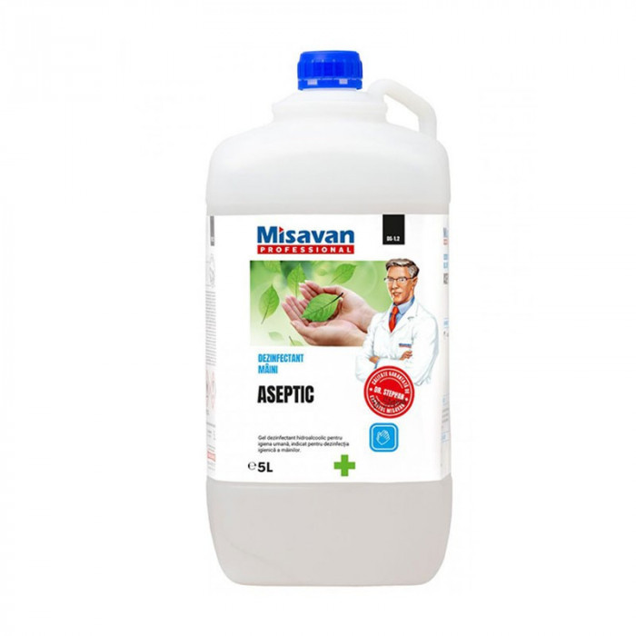 Gel dezinfectant aseptic pentru maini Misavan Dr. Stephan 5 litri
