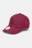 New Era șapcă de baseball din bumbac culoarea roz, neted, 60595493