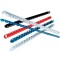 Set 100 inele din plastic pentru indosariere diametru 6 mm - Rosu
