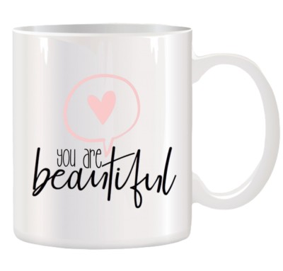 Cana alba personalizata You are Beautiful, INOVATIX&amp;reg;. 330ml foto
