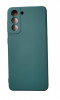 Husa silicon antisoc cu microfibra Samsung Galaxy S21 Verde Smarald