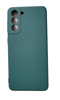 Husa silicon antisoc cu microfibra Samsung Galaxy S21 Verde Smarald foto