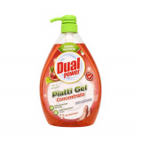 Detergent Concentrat de Vase Lichid DUAL POWER, 1 L, Parfum de Aloe si Rodie, Detergent cu Pompa, Detergent Vase, Detergent de Vase cu Aloe, Detergent