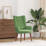 Scaun Relaxant vidaXL Verde Deschis din Catifea