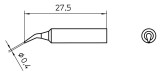 XNT 1X VARF DE LIPIT XNT1X, 0.4MM, 45&deg; T0054486599 WELLER