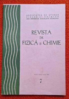 Revista de fizica si chimie nr 7 - iulie 1987 foto