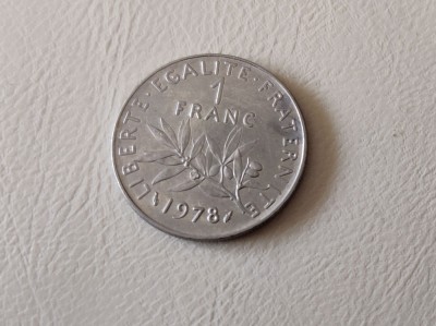Franța - 1 franc (1978) monedă s382 foto