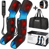 Aparat masaj Profesional, Pentru Talpi, Gambe si Coapse, cu 8 Camere de Compresie, 3 Nivele de intensitate si 3 Moduri de Masaj, Drenaj Limfatic, Refa