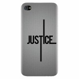 Husa silicon pentru Apple Iphone 4 / 4S, Amir Justice Minimalistic Nubheebuccus Text