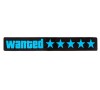 Sticker Electric LED Auto, Wanted, Culoare Albastru pentru Parbriz, Luneta, Geamuri Laterale AutoREY&reg;