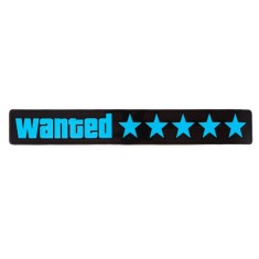 Sticker Electric LED Auto, Wanted, Culoare Albastru pentru Parbriz, Luneta, Geamuri Laterale AutoREY&reg;