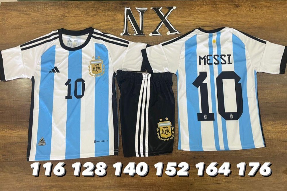 ECHIPAMENTE COMPLETE FOTBAL COPII 4/14 ANI, MESSI ARGENTINA,MODEL NOU, YM,  YS, YXL, YXXL | Okazii.ro