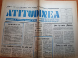 Ziarul atitudinea nr. 3 /1990 - articolul tara isi cere taranii