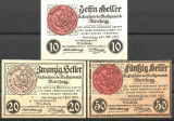 !!! AUSTRIA - LOT COMPLET NOTGELD MARCHEGG 1920 - UNC / CELE DIN IMAGINE