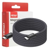 Cablu USB magnetic USB-C &ndash; USB-C 60W 200cm AMIO-04841
