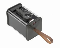 POWER BANK GEMBIRD 18000mAh, 20W , 1 x USB; 1 x USB Type-C, digital display pt. status baterie, max. 3A, transparent, negru, &quot;PB18-TQC3-01&quot; (timbru ve