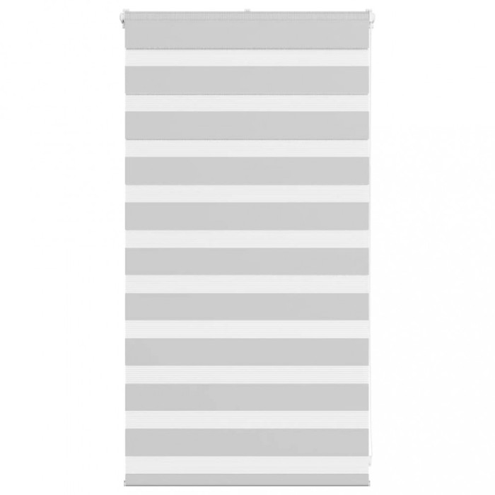 Jaluzea tip zebra gri deschis lățime țesătură 75,9 cm poliester