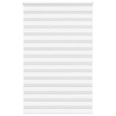 vidaXL Jaluzea tip zebra alb lățime țesătură 145,9 cm poliester