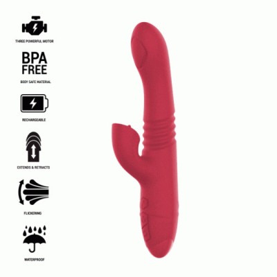 INTENSE - DUA MULTIFUNCTION RECHARGEABLE UP &amp;amp; DOWN VIBRATOR WITH RED TONGUE foto