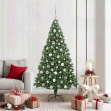 vidaXL Brad de Crăciun artificial Verde 180 cm PVC și Oțel și Plastic 3396915