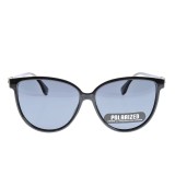 Ochelari de soare polarizati cu rama cat-eye si contur subtire negru