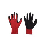 Cumpara ieftin Manusi protectie latex, marimea 9 (L), rosu/negru