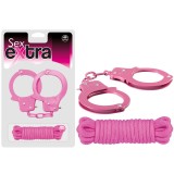 Set Catuse Si Franghie Pentru Imobilizare Erotica Sex Extra, Roz