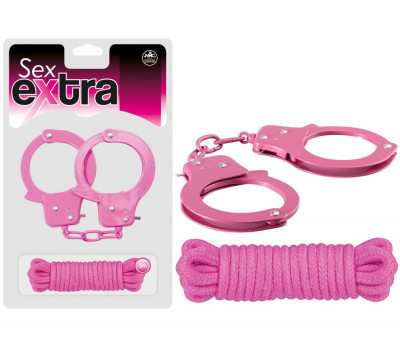 Set Catuse Si Franghie Pentru Imobilizare Erotica Sex Extra, Roz foto