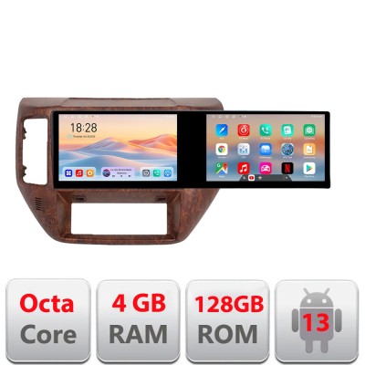 Navigatie Nissan Patrol 2005-2011 Edotec 2 ecrane 8 core 4+128 21.6 inch Incell android Wifi 5Ghz gps internet Kit-patrol CarStore Technology foto