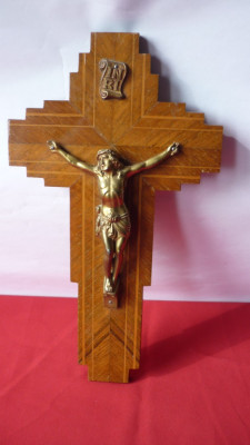 VAND-SCHIMB, CRUCIFIX DIN LEMN SI BRONZ foto