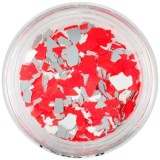Confetti mare cu o formă nedefinită - alb, portocaliu neon, gri, INGINAILS