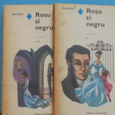 STENDHAL - ROSU SI NEGRU - 2 VOLUME - ROMAN DE DRAGOSTE - 262+ 318 PAG. -