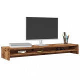 vidaXL Suport monitor, lemn vechi, 100 x 24 x 13 cm, lemn prelucrat
