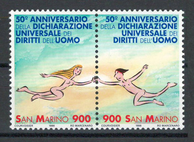San Marino 1998 Mi 1803/04 - A 50-a aniversare a Declaratiei Drepturilor Omului foto