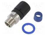 Conector final drept metric exterior HelaGuard negru HellermannTyton M16 IP68