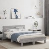 VidaXL Cadru de pat cu tăblie gri sonoma 120x200 cm lemn prelucrat 3207432