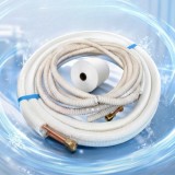 Set 10m Tevi Cupru Izolate Bercluite 1/4" + 1/2" cu Furtun Condens si Banda Matisat pentru Aer Conditionat 18000 BTU