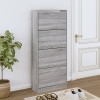 Pantofar, gri sonoma, 63x24x147 cm, lemn prelucrat