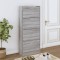 Pantofar, gri sonoma, 63x24x147 cm, lemn prelucrat