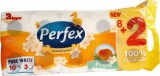 Hartie igienica parfumata, Perfex Pure White, 3 straturi alba, 10 role/set, miros piersica sau musetel, Gimihome
