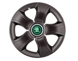 Cumpara ieftin Set 4 Capace Roti Bis Negru R15, pentru Skoda Verde, Autohelix MSA