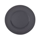 Farfurie pentru servire,Portelan,Gri inchis,19 cm