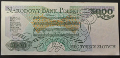 Bancnota 5000 ZLOTI - POLONIA, anul 1988 *cod 524 B foto
