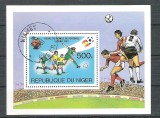 Niger 1981 Sport, perf. sheet, used P.004, Stampilat