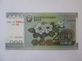 Coreea de Nord 200 Won 2005 UNC comemorativa Kim Ir-sen,seria:380999