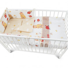 Lenjerie MyKids Teddy Gradina Maro 4 Piese 120x60