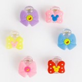Clame de păr cu fundiță pentru copii, 6 buc, 2,5 cm, multicolore, CMCLASS