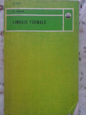 LIMBAJE FORMALE-GABRIEL V. ORMAN foto